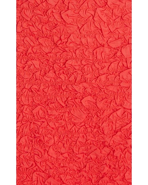 Mara Hoffman Cotton Sloan Smocked Modal Midi Dress in Red | Lyst