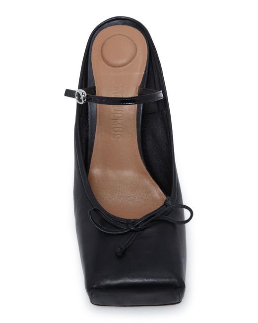 Jacquemus Leather Ballet Pumps in Black Lyst