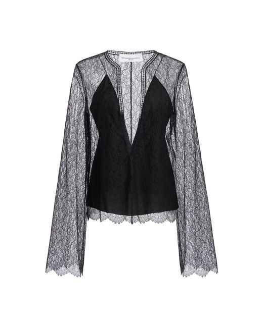 Brandon Maxwell Black The Eloise Chantilly Lace Top