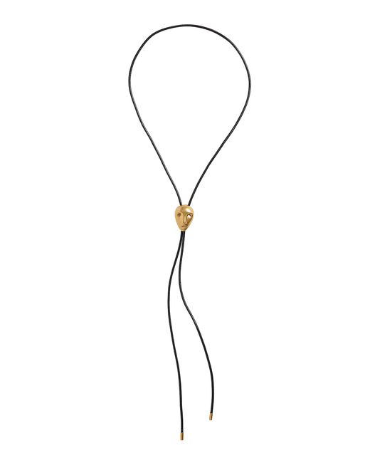 Khaite Metallic Visage 18K-Plated Brass Bolo Tie