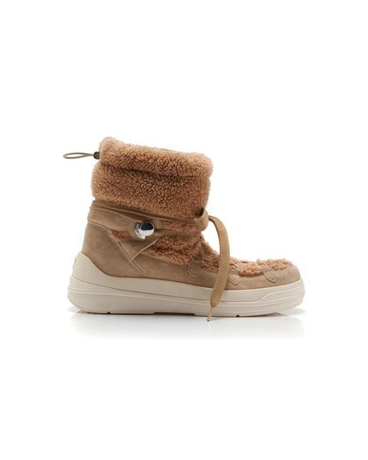 Moncler Brown Insolux Teddy Snow Boots