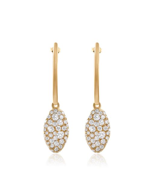 Nada Ghazal White Baby Malak Original Drop Ice Small 18K Diamond Earrings