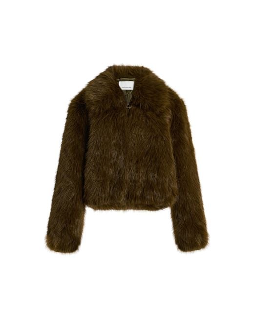 Frankie Shop Brown Hope Faux Fur Jacket