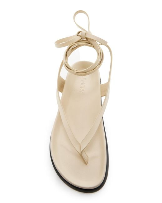 A.Emery White Shel Lace-up Leather Sandals