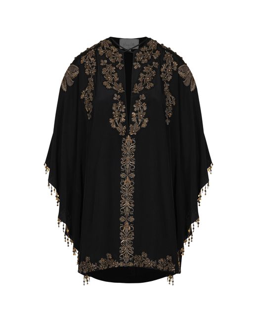 Johanna Ortiz Black A Collection Of Dreams Embellished Silk Tunic