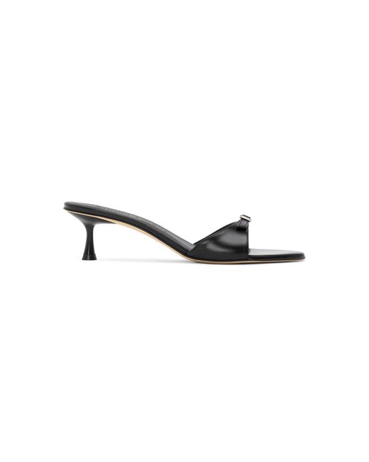 STUDIO AMELIA Black Greta Leather Mules
