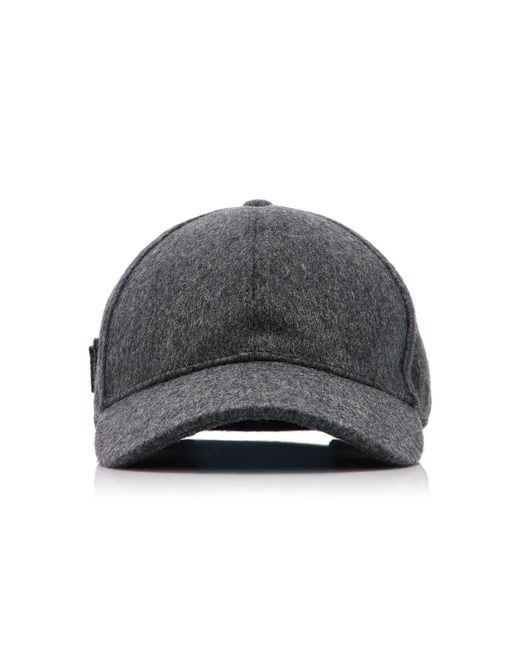 Prada Gray Loden Baseball Cap