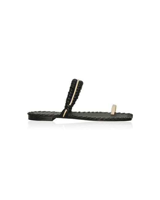 Johanna Ortiz Black Exotic Sanctuary Sandals