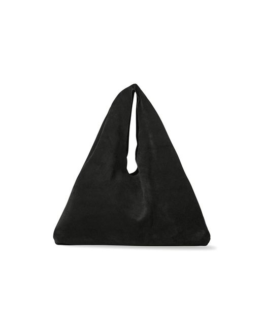 The Row Black Small Bindle Suede Bag