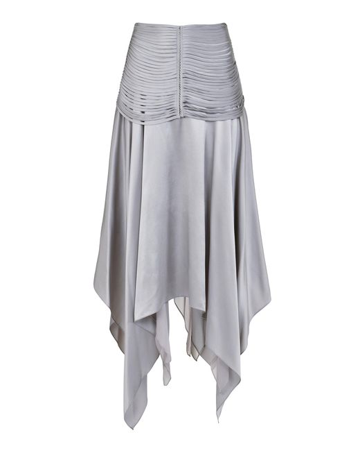 Francesca Miranda Gray Erden Silk Skirt