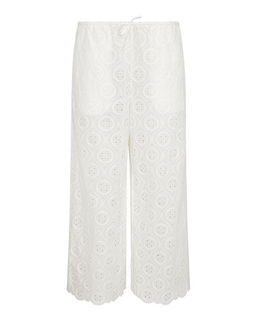 Onia White Wide Leg Drawstring Pant