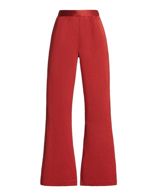 Posse Tia High-waisted Linen Flared-leg Pants