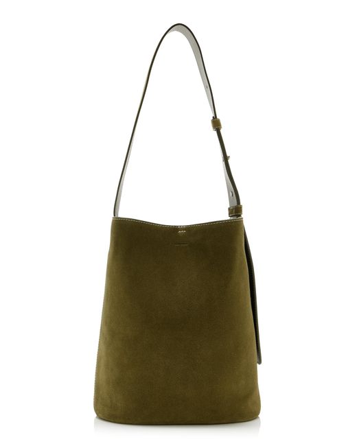 LIE STUDIO Green The Norma Suede Tote Bag