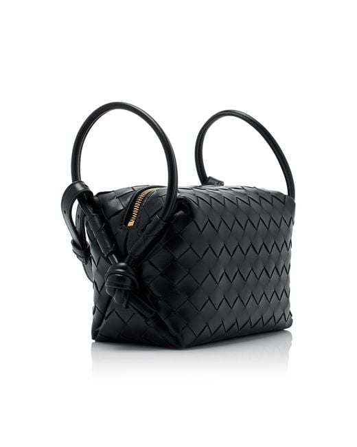 Bottega Veneta Black Small Loop Intrecciato Leather Shoulder Bag