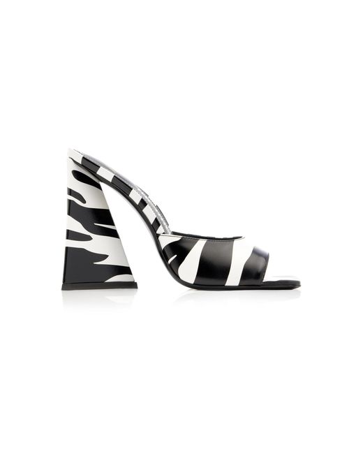 The Attico Black Devon Leather Mules