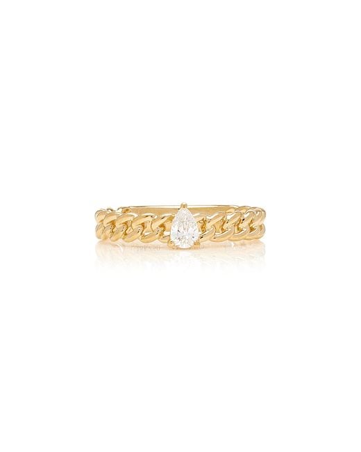 Anita Ko Metallic 18k Yellow Gold Diamond Chain Link Ring