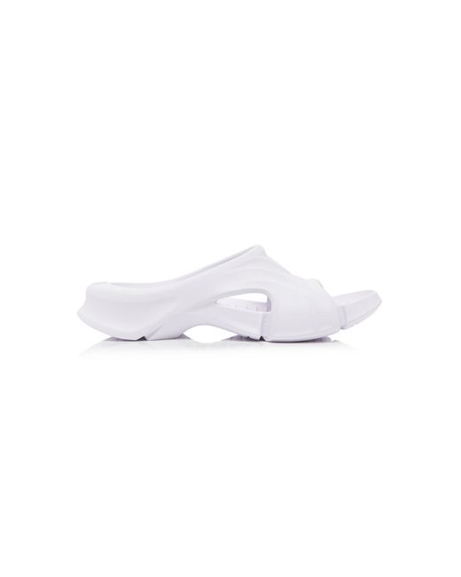 Balenciaga White Mold Rubber Slide Sandals