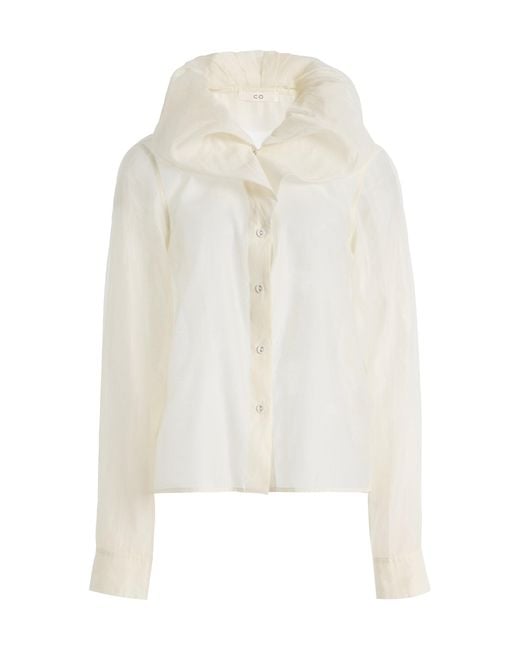 Co. White Silk-Blend Cloud Llar Shirt