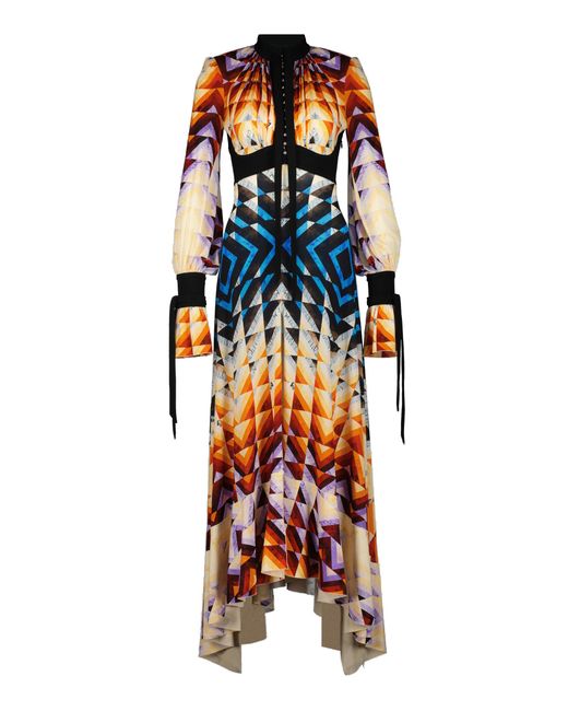 Paco Rabanne Multicolor Patchwork-printed Second Skin Jersey Maxi Dress