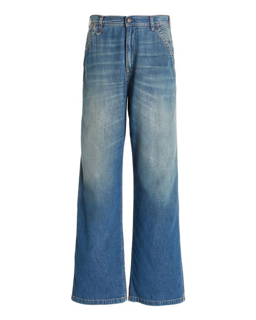 R13 Carpenter Rigid High rise Wide leg Jeans in Blue Lyst