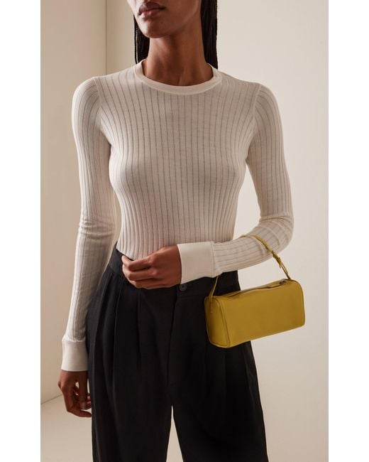 The Row Yellow 90's Leather Top Handle Bag