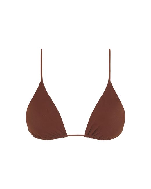 Onia Brown Alexa String Bikini Top