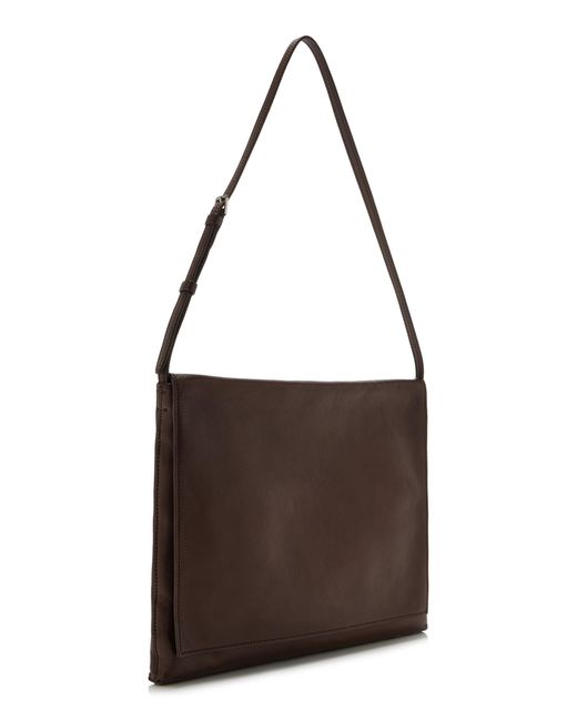 The Row Brown Nan Leather Shoulder Bag
