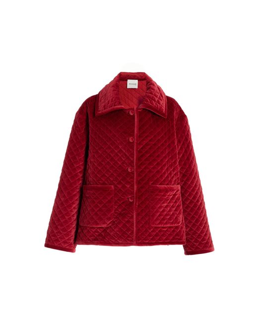 Posse Red Marley Quilted Cotton Velvet Jacket