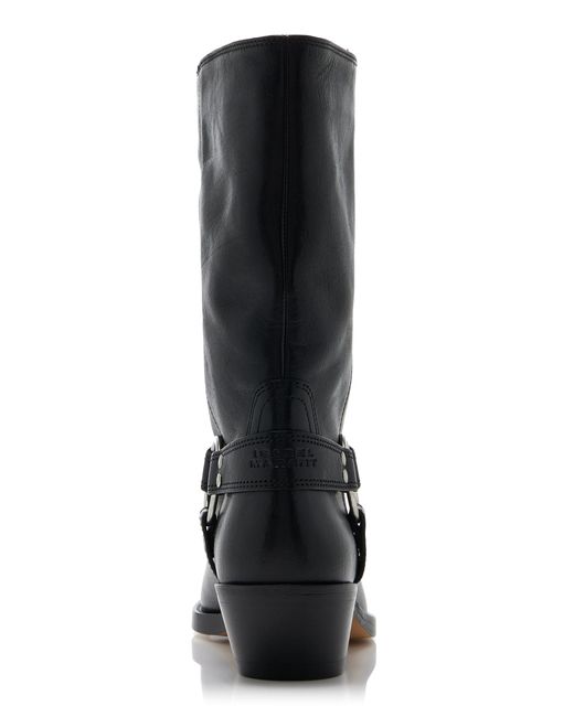 Isabel Marant Black Antya Leather Western Boots