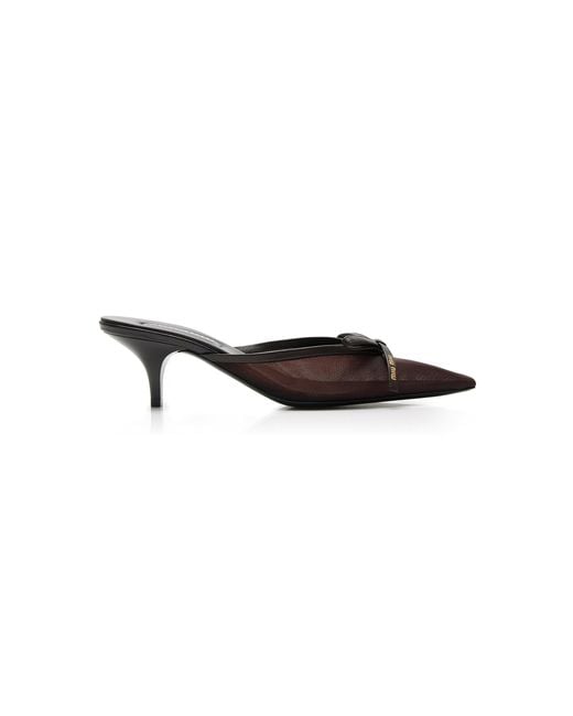 Miu Miu Brown Mesh Mules