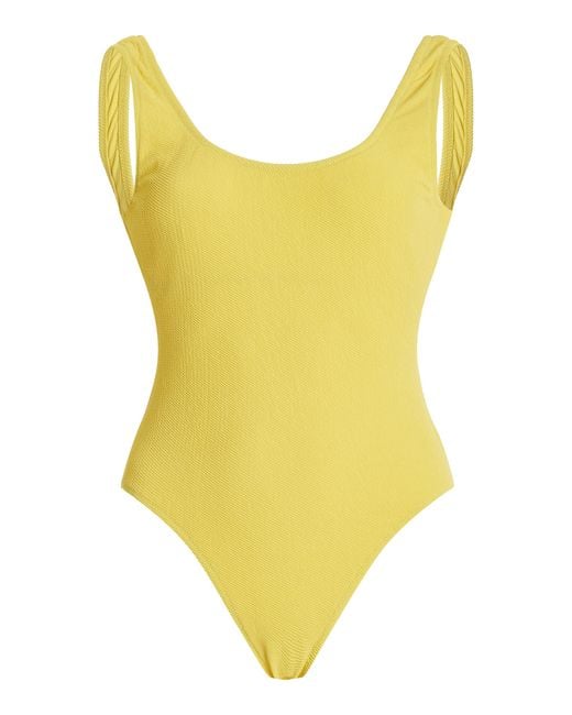 Solid & Striped Yellow X Sofia Richie Grainge Exclusive The Luela One-piece Swimsuit