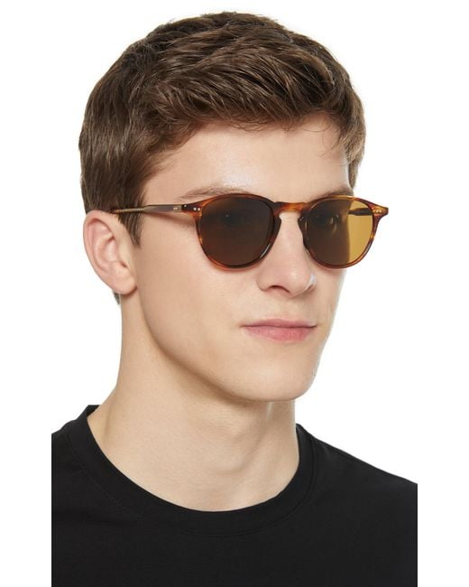 Garrett Leight Hampton 46 Roundframe Tortoiseshell Acetate Sunglasses
