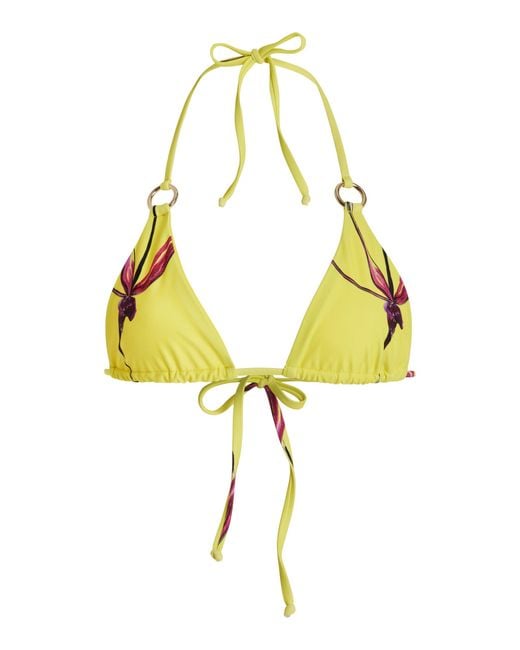 Louisa Ballou Yellow Mini Ring Bikini Top