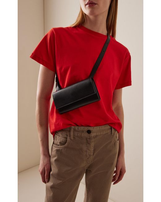The Row Black Convertible Leather Belt Bag