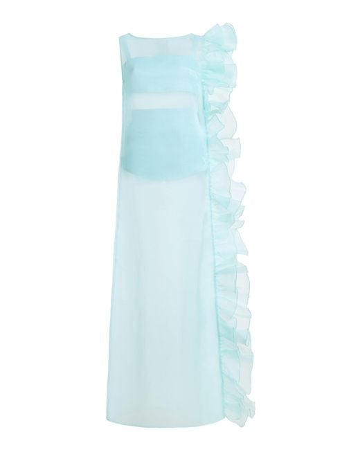 Marlies Grace Blue Exclusive Bea Organza Maxi Dress