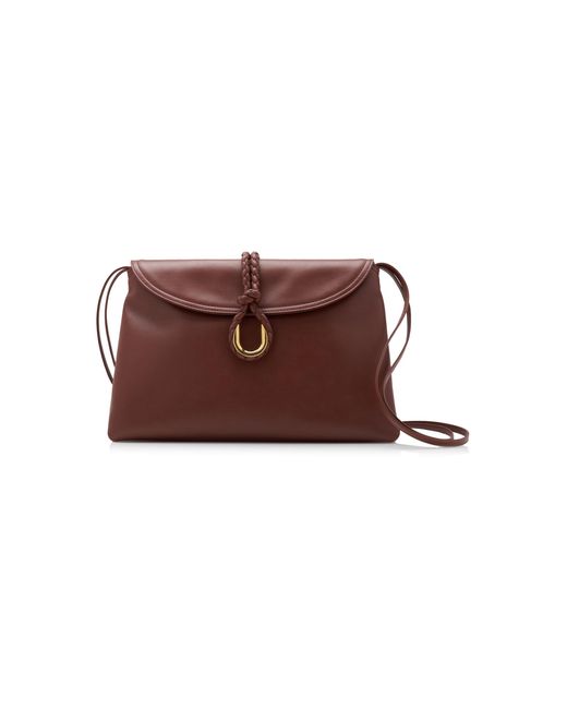Bottega Veneta Brown Liberta Leather Crossbody Bag