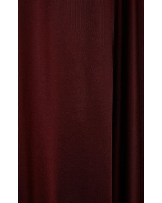Stella McCartney Purple Draped Asymmetric Jersey Maxi Dress