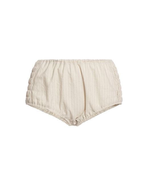 Dries Van Noten Natural Pixie Gathered Cotton-Blend Mini Shorts
