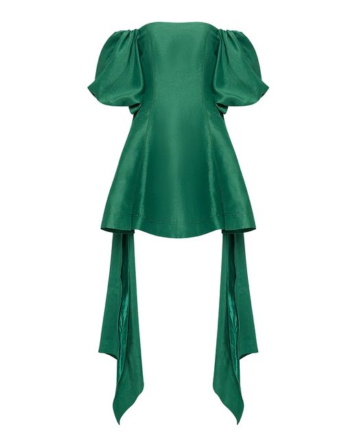 slim fit dress slacks Aje Breathless Frill Mini Dress Lime Green main image 0