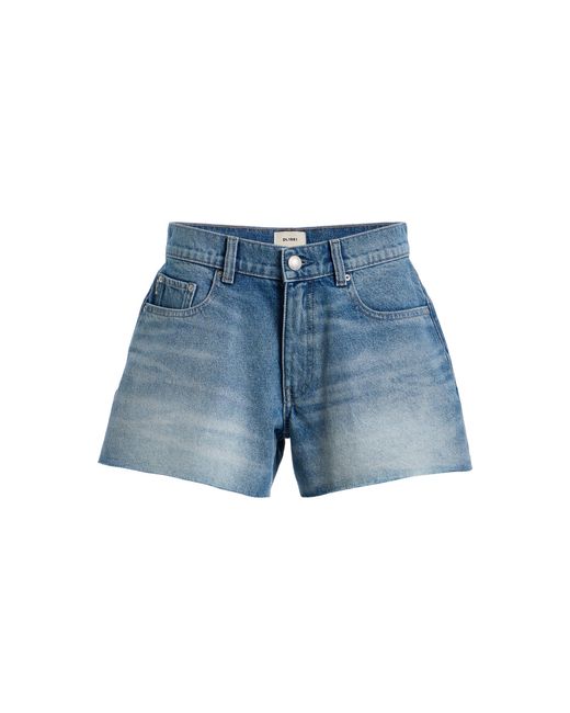 DL1961 Blue Abby Relaxed Low-Rise Denim Short