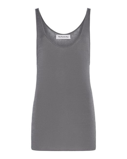 Frankie Shop Gray Rivo Knit Tank Top