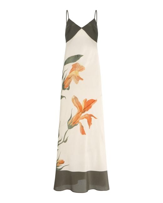 Sir White Constance V Neck Slip Dress
