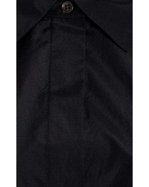 Michael Kors Black Boyfriend Oversized Silk-cotton Shirt