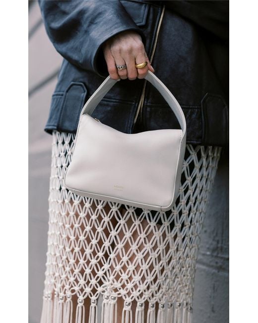 Khaite White Elena Small Leather Bag