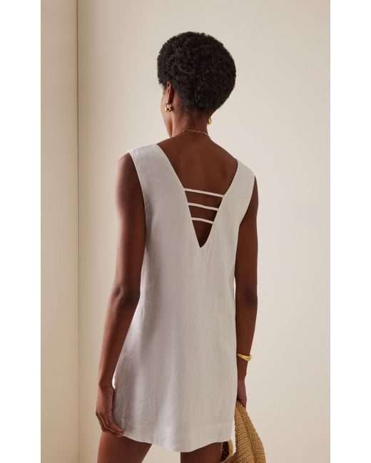knee length dresses for ladies Favorite Daughter - The Favorite Mini Linen Dress
