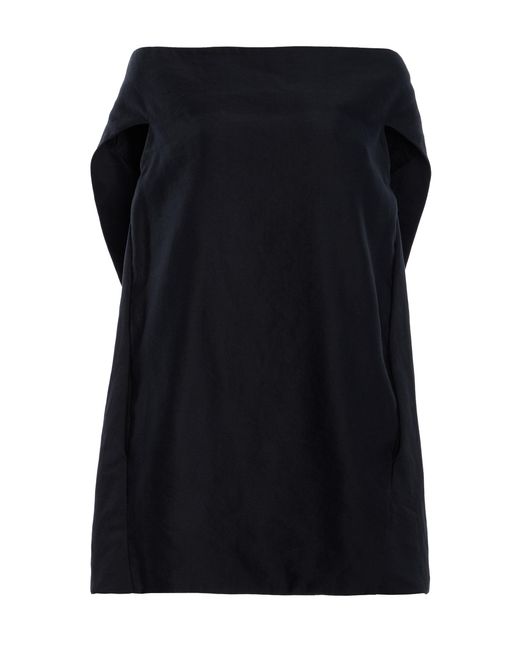 The Row Black Pallenberg Off-The-Shoulder Ramie-Cotton Top