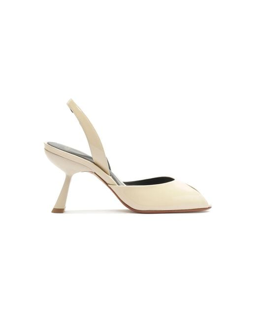 Alexandre Birman Metallic Miranda Patent Leather Slingback Pumps