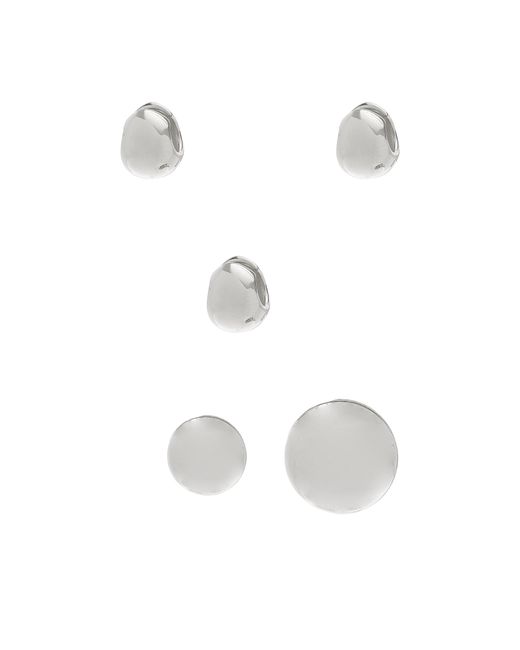 Brandon Maxwell White The Nova Dot Cluster Earring Set
