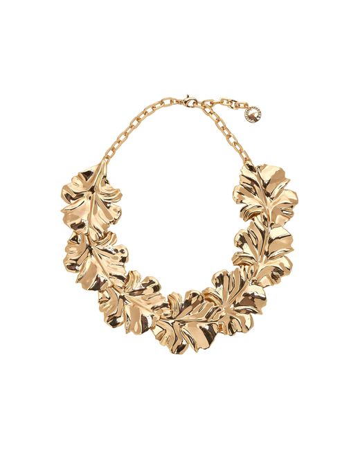 Carolina Herrera Metallic Petal Necklace