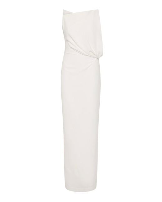 Rachel Gilbert White Claudia Structured Column Gown